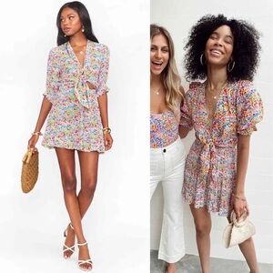 Show Me Your Mumu Kimmy Tie Top Rainbow Small